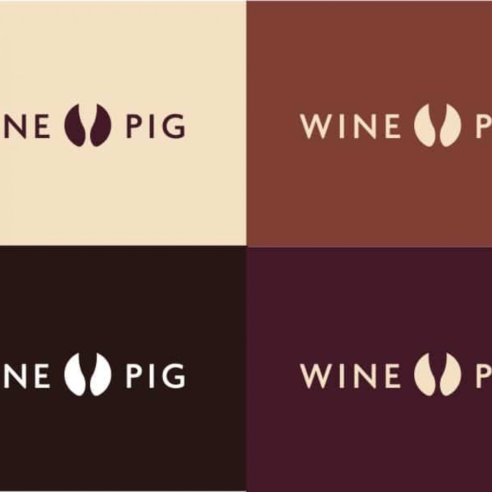 Wine Pig Logo Ideas 03